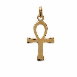 Pendentif croix égyptienne (ânkh) plaqué or (grand)