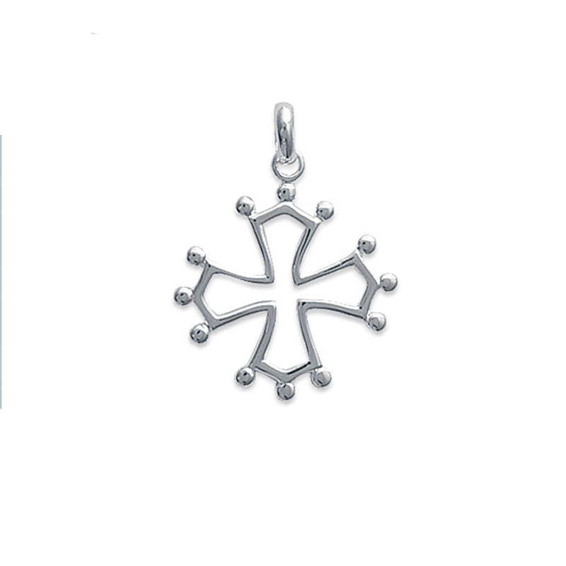 Pendentif croix occitane en argent