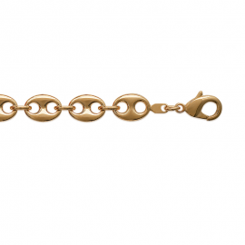 Sautoirs  plaqué or, maille style "grain de café" : bracelet